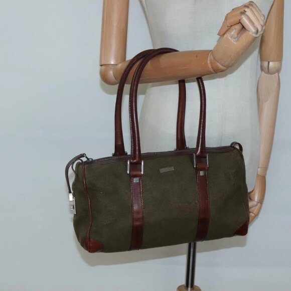 GUCCI Hand Bag Canvas Leather Khaki Brown 30458 Auth 135059 - Picture 14 of 16